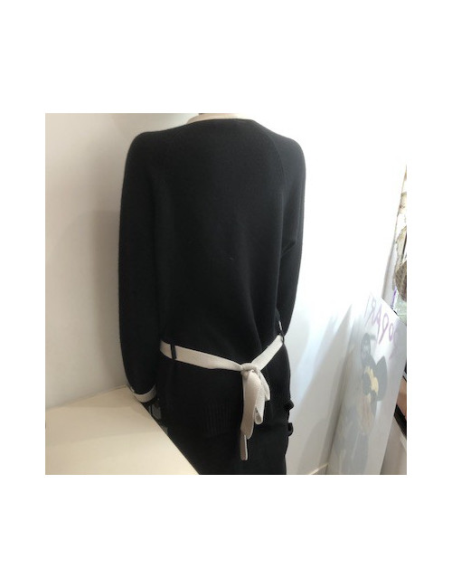 Gilet long CHANEL bicolore T42