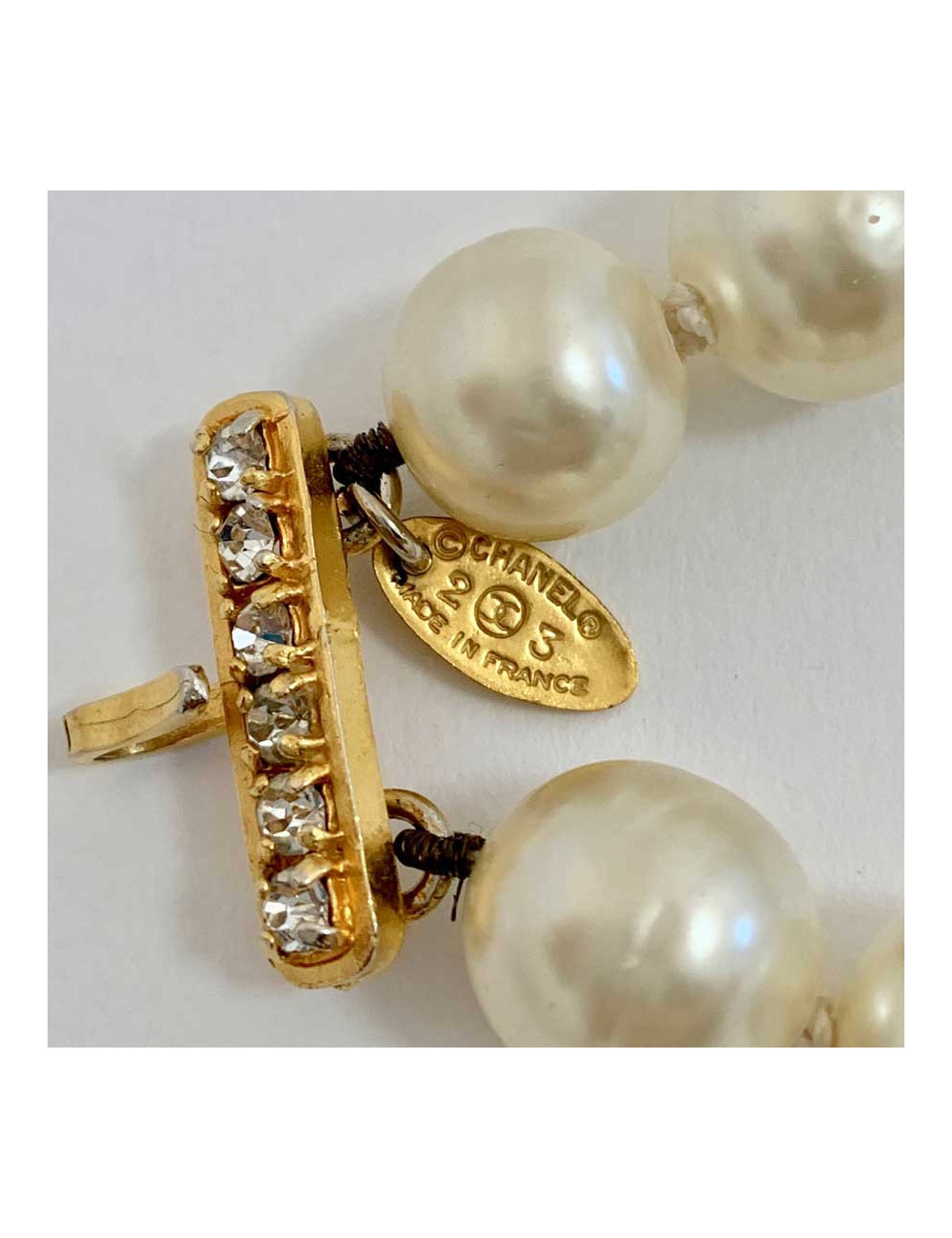 Bracelet perles CHANEL double rangs