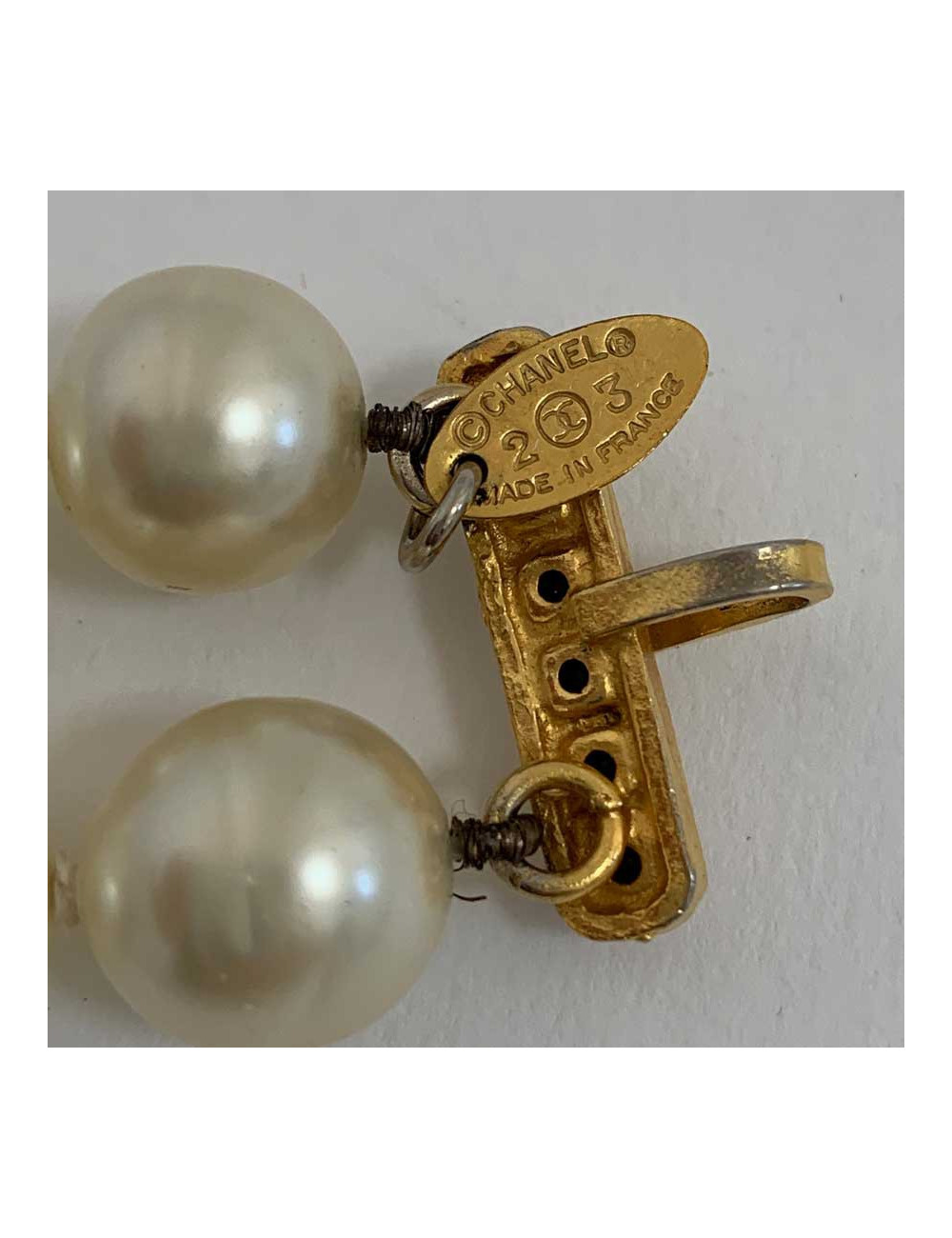 Bracelet perles CHANEL double rangs