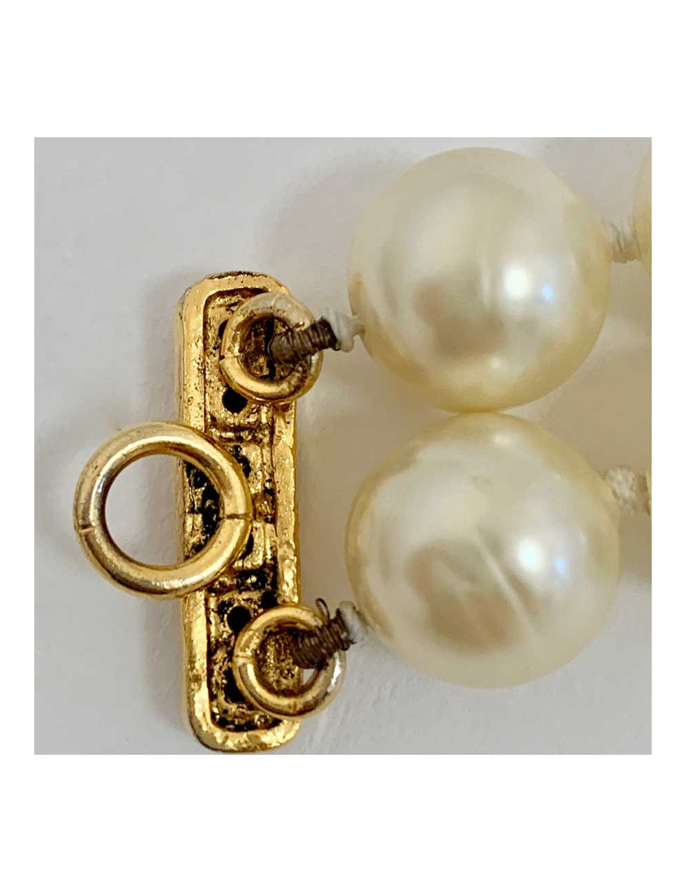 Bracelet perles CHANEL double rangs