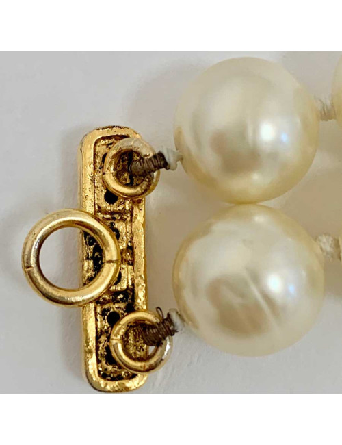 Bracelet perles CHANEL double rangs