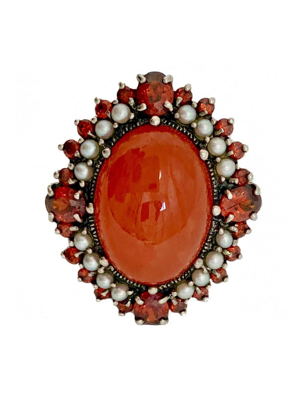 Bague orange ancienne