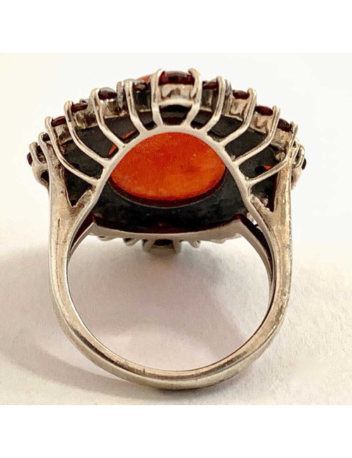Antique orange cornelian ring