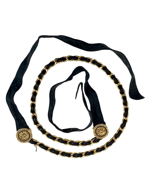 Ceinture vintage CHANEL chaine et cuir
