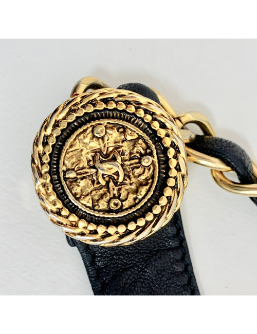 Ceinture vintage CHANEL chaine et cuir