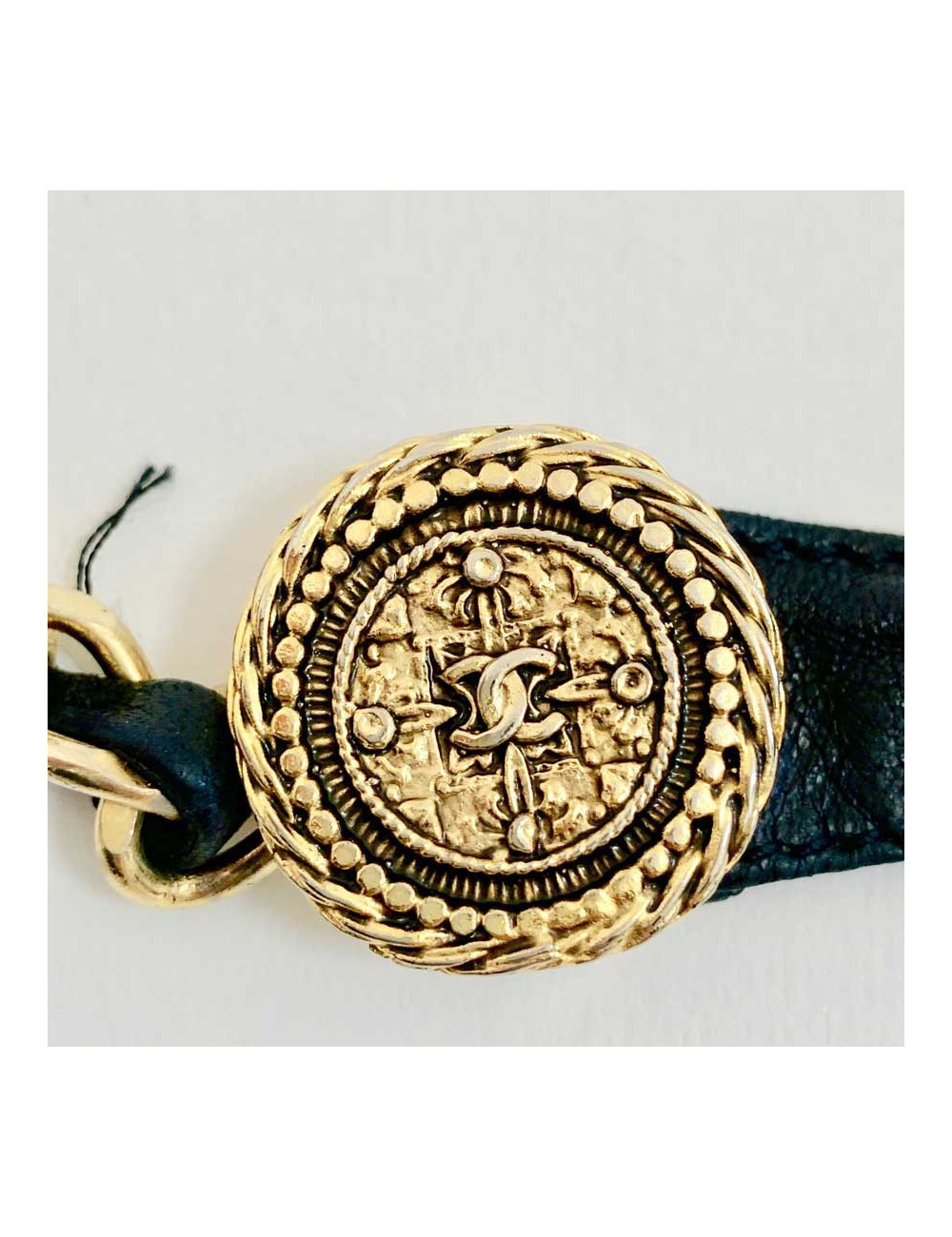 Ceinture vintage CHANEL chaine et cuir