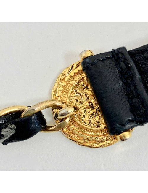 Ceinture vintage CHANEL chaine et cuir