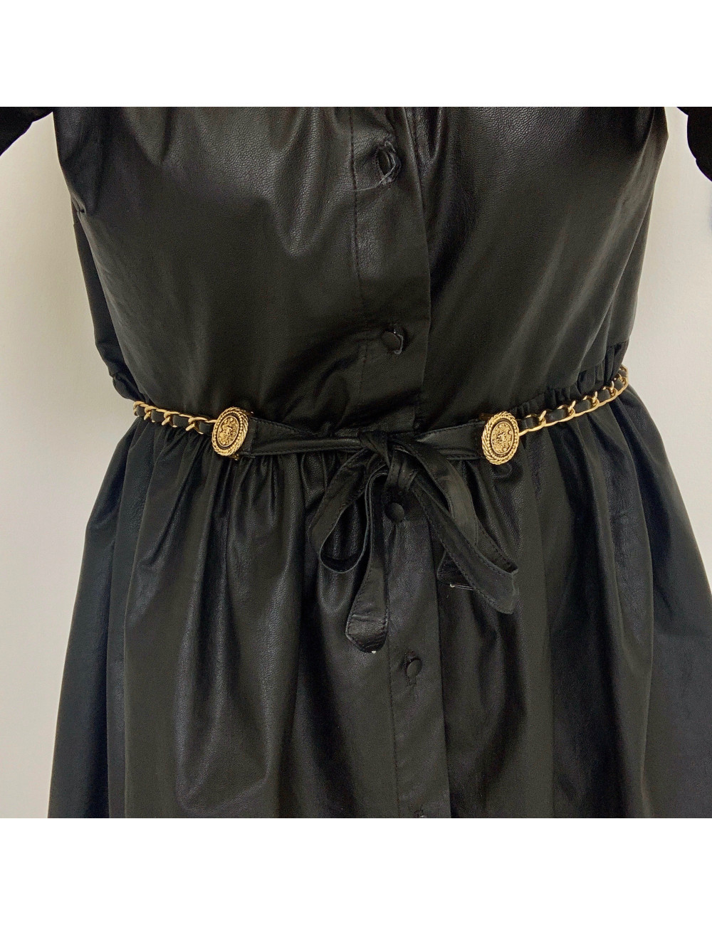 Ceinture vintage CHANEL chaine et cuir