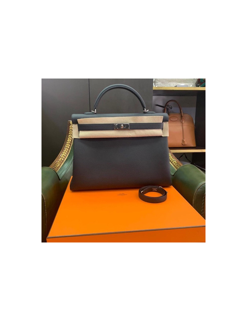 Sac Hermes Kelly 40 togo noir