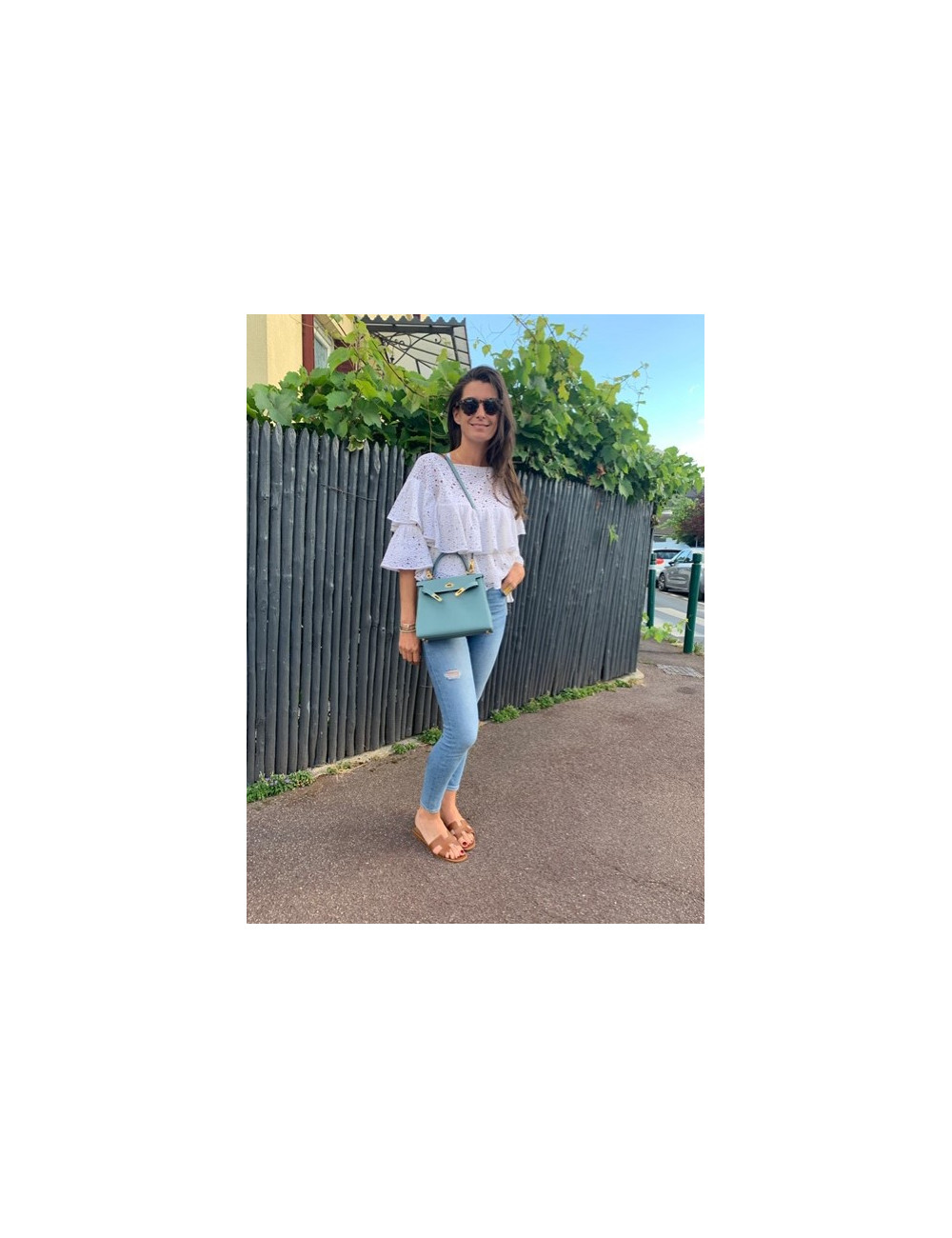 Sac Kelly 25 HERMES togo ciel bandoulière