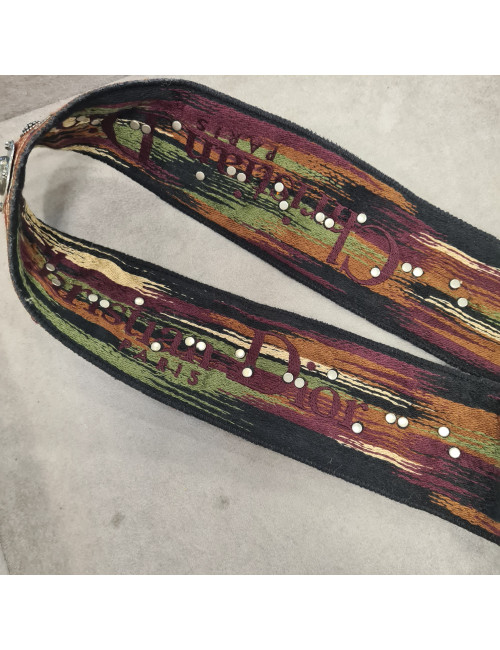 Bandoulière DIOR en toile brodée