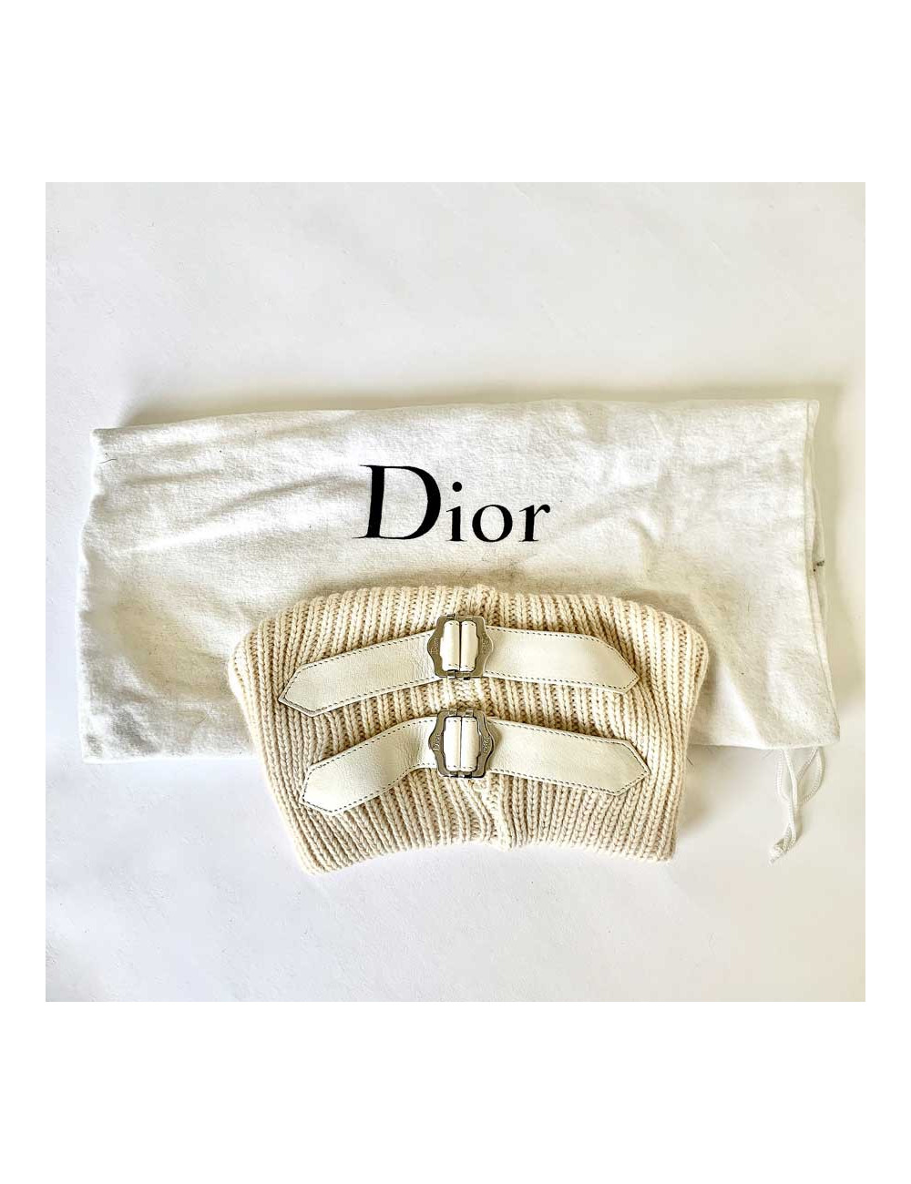 Cache-cou CHRISTIAN DIOR cachemire écru