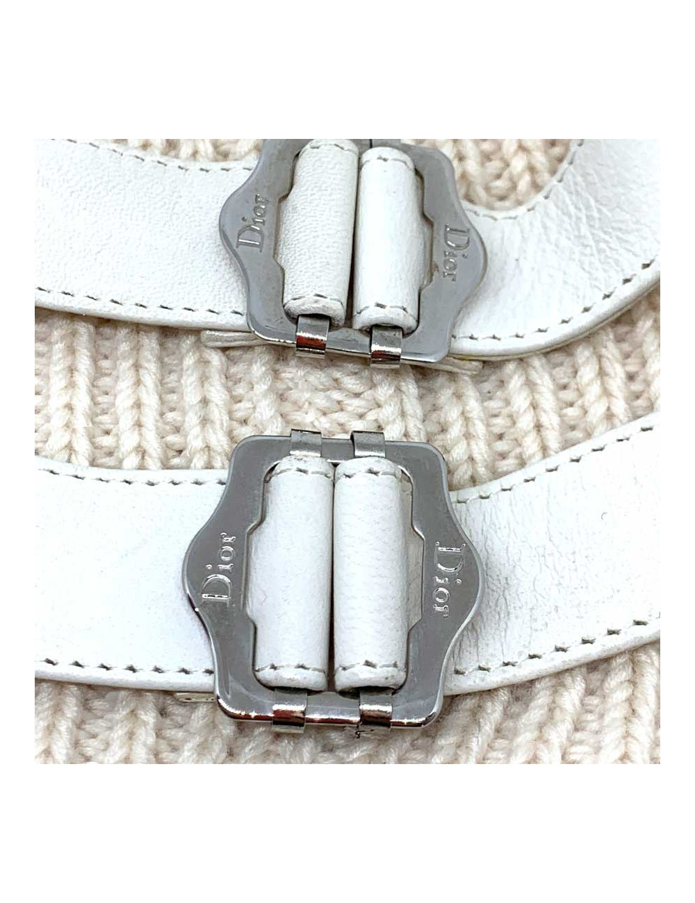 CHRISTIAN DIOR off-white cashmere neck warmer