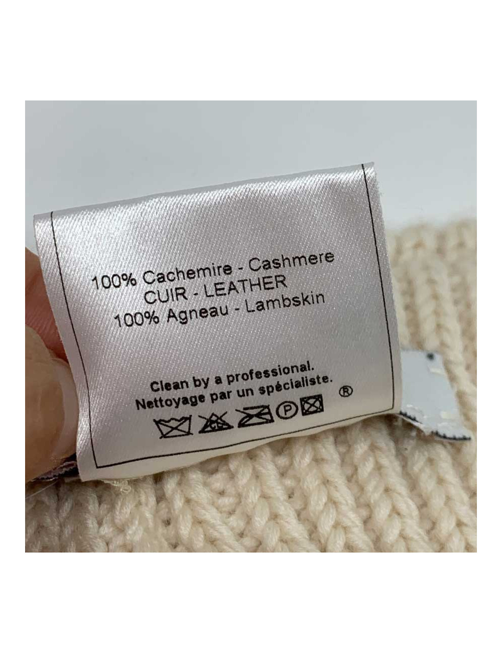 CHRISTIAN DIOR off-white cashmere neck warmer