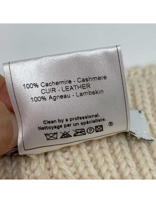 CHRISTIAN DIOR off-white cashmere neck warmer