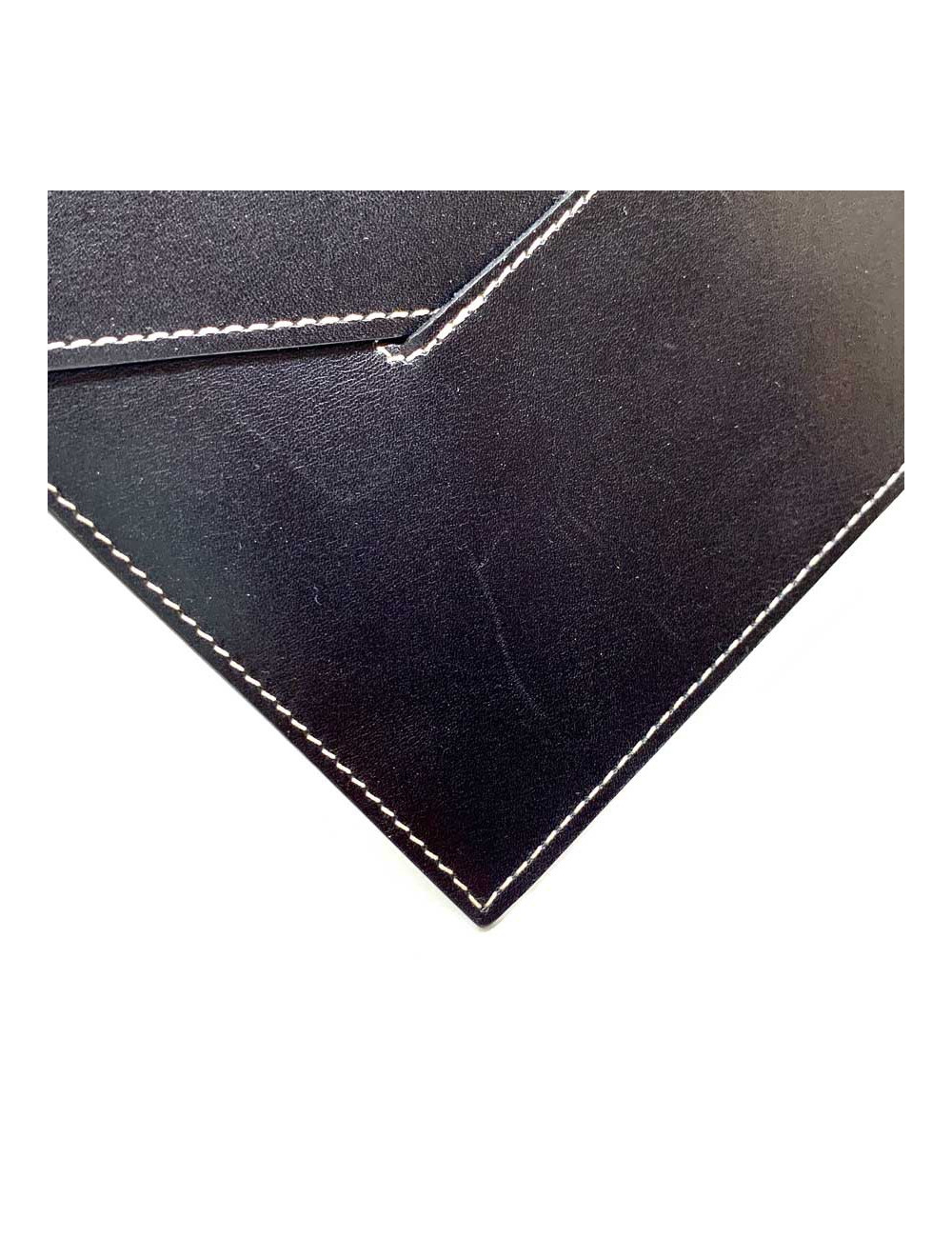 Porte cartes sans marque cuir box noir