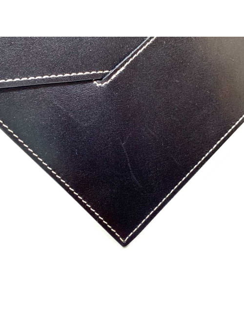 Porte cartes sans marque cuir box noir