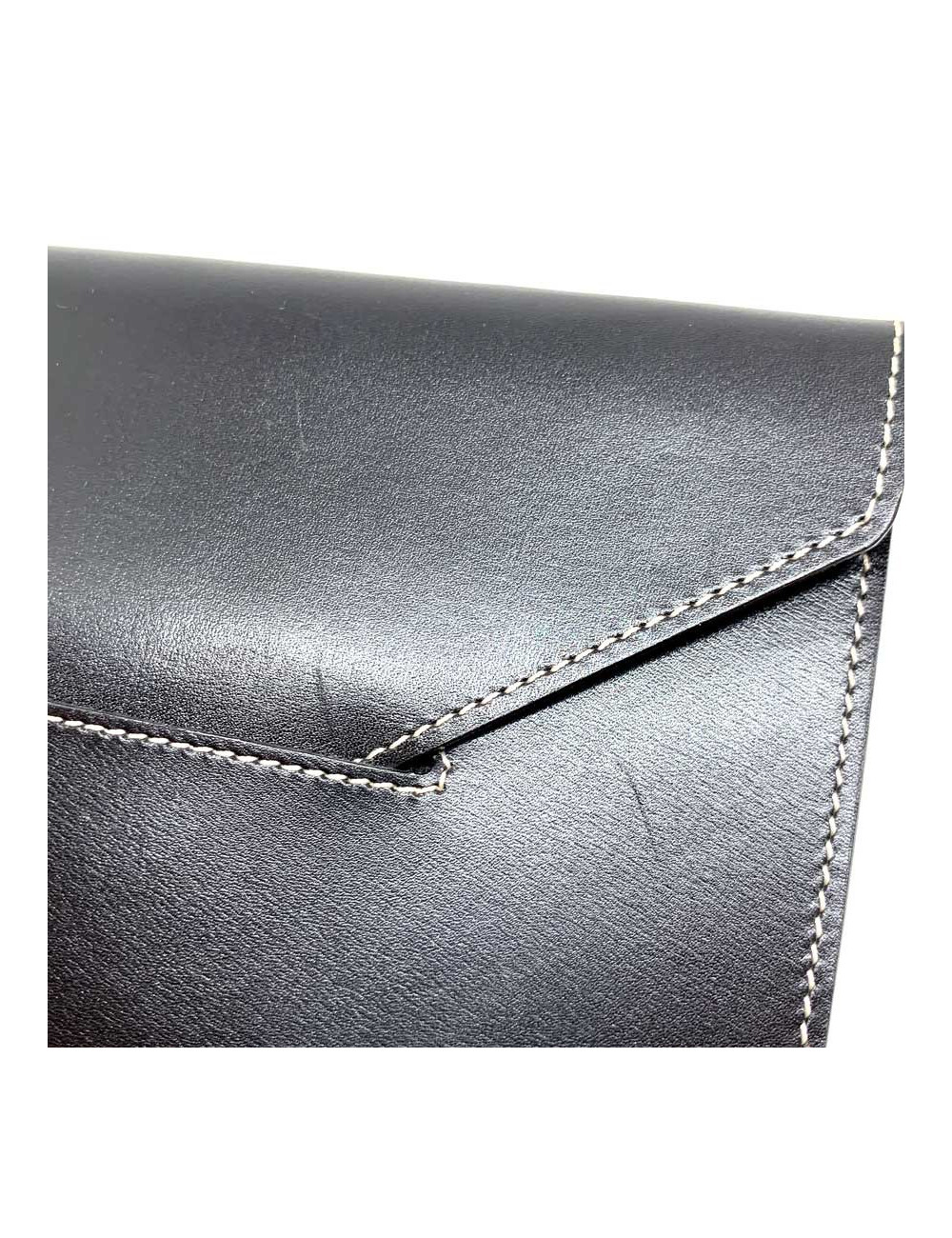 Porte cartes sans marque cuir box noir