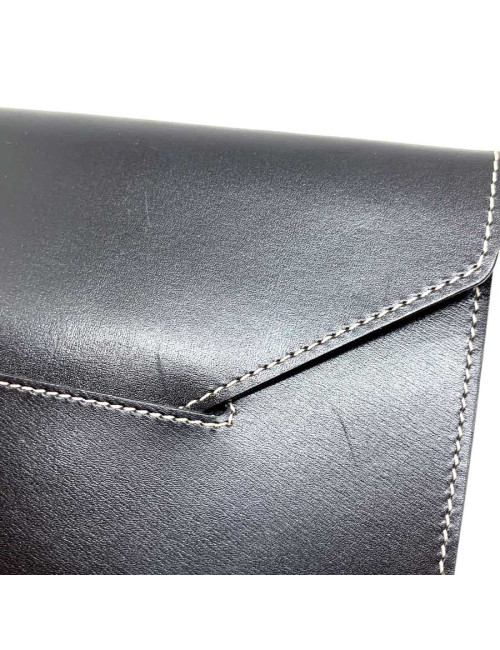 Porte cartes sans marque cuir box noir