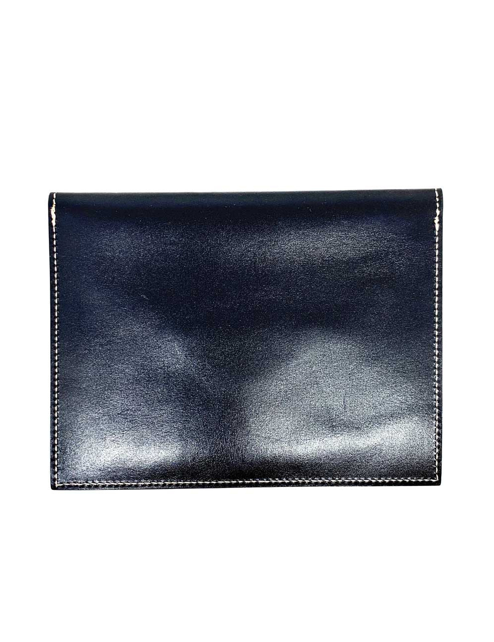 Porte cartes sans marque cuir box noir