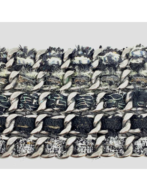 Collier CHANEL chaînes et tweed 