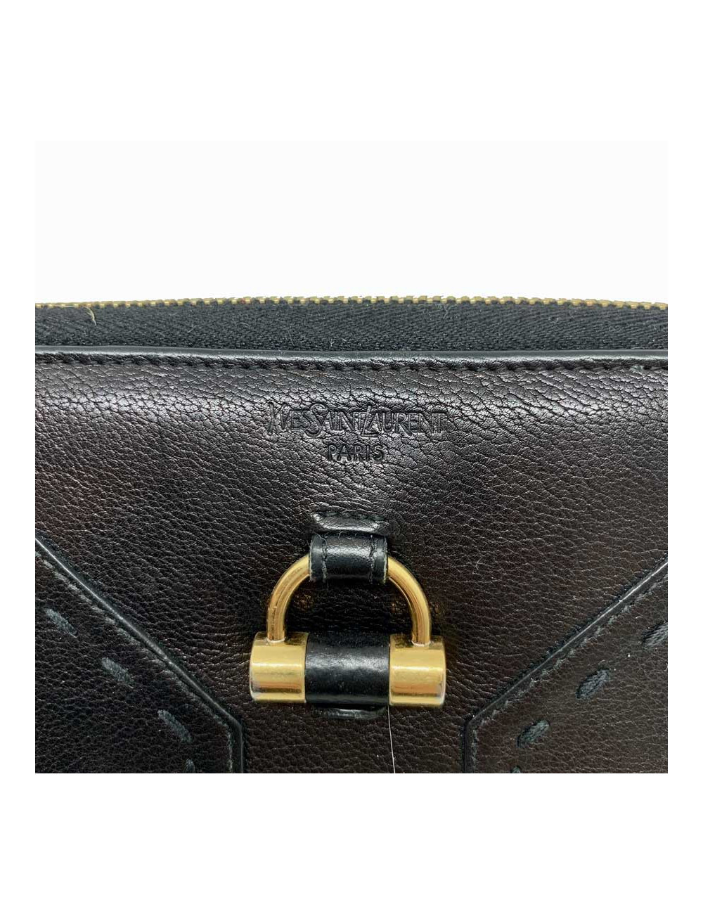 Compagnon YSL SAINT LAURENT cuir noir