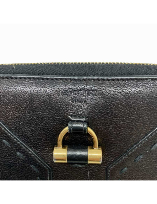 Compagnon YSL SAINT LAURENT cuir noir