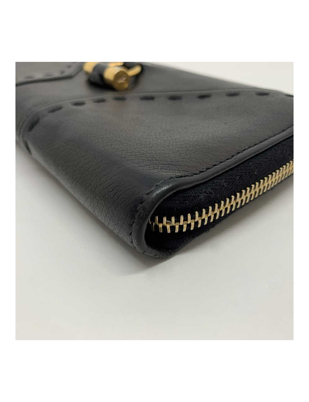 Compagnon YSL SAINT LAURENT cuir noir