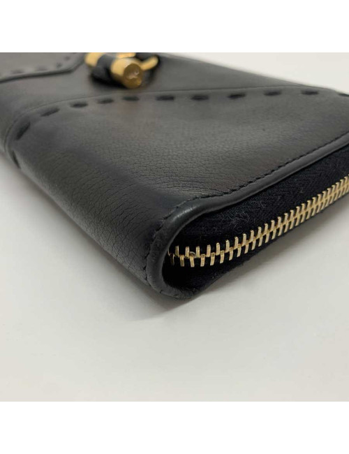 Compagnon YSL SAINT LAURENT cuir noir