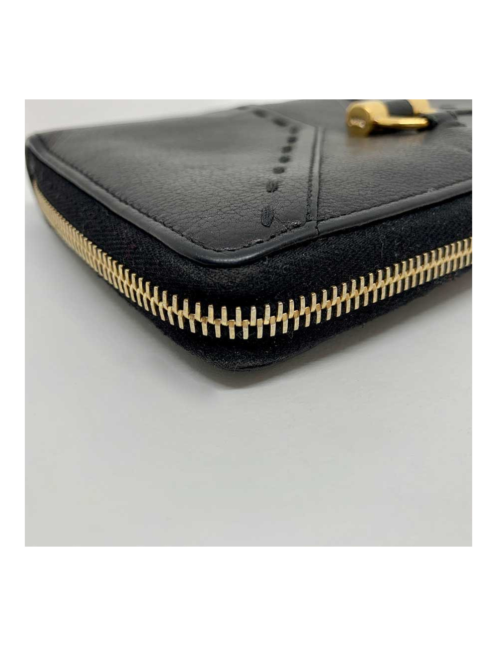 Compagnon YSL SAINT LAURENT cuir noir