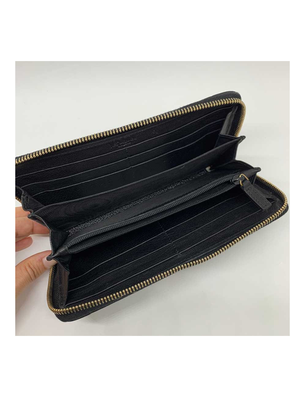 Compagnon YSL SAINT LAURENT cuir noir