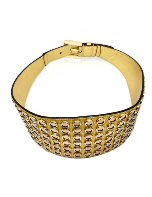 Gucci golden leather belt 