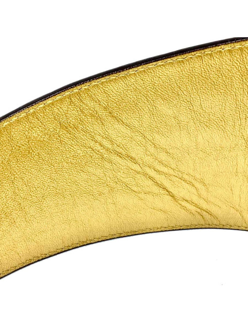 Gucci golden leather belt 