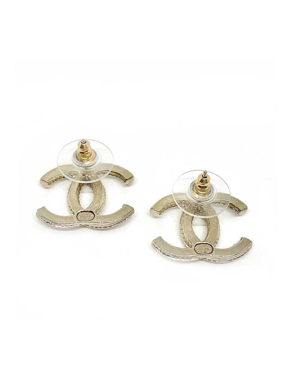 Chanel earrings studs GM with rhinestones