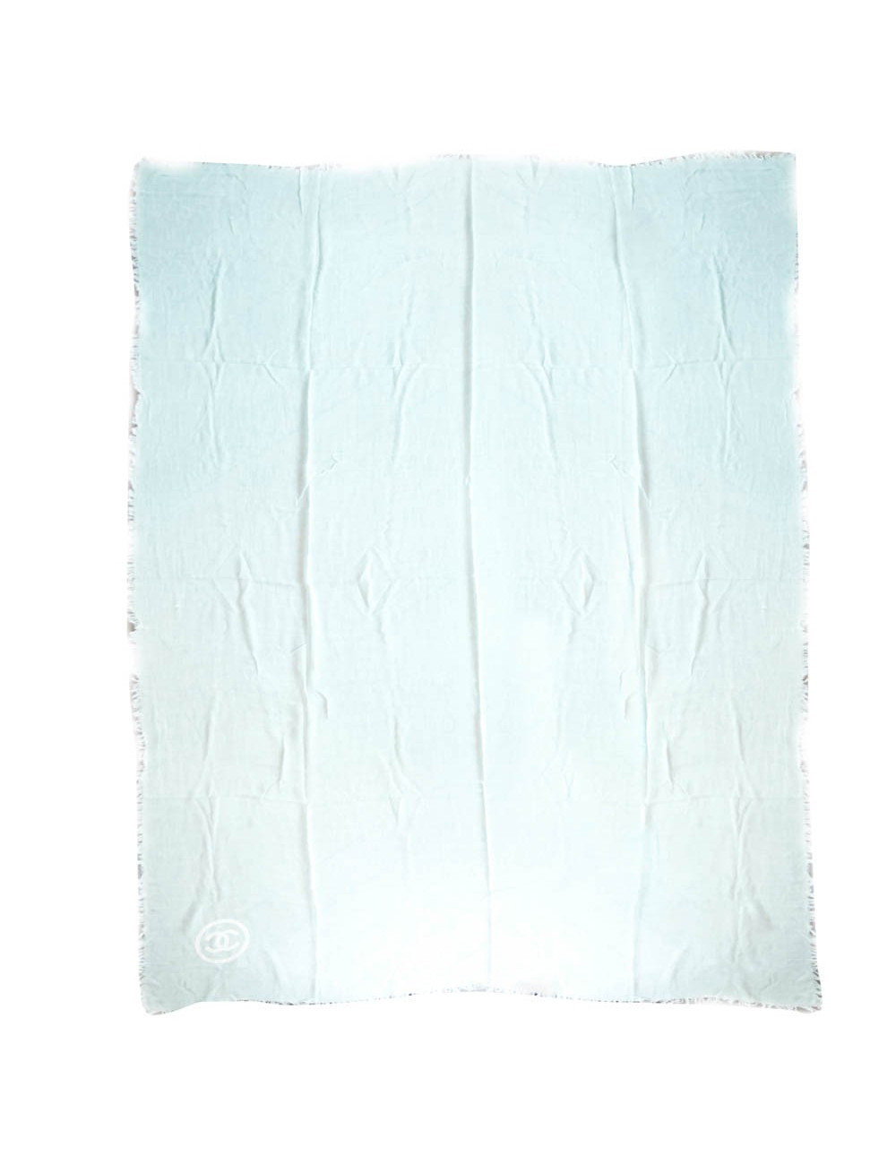 Paréo CHANEL  cachemire et soie vert d'eau 