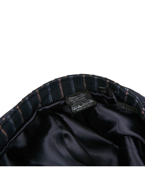 Béret CHANEL T 57 denim et camélia rayé