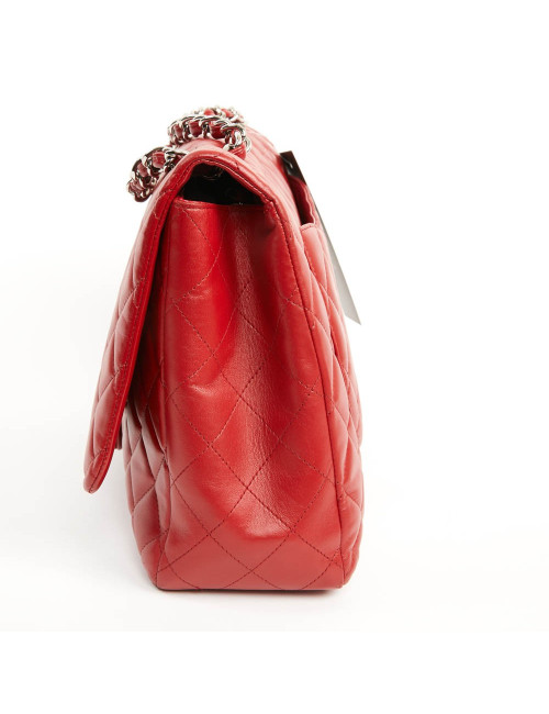 Sac Jumbo CHANEL cuir d'agneau rouge