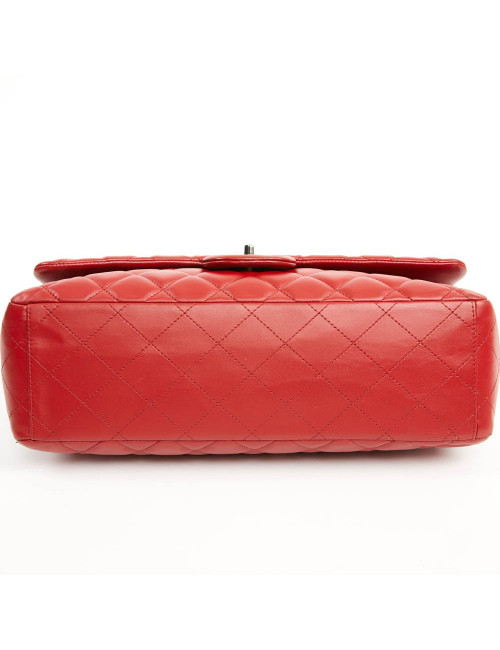 Sac Jumbo CHANEL cuir d'agneau rouge