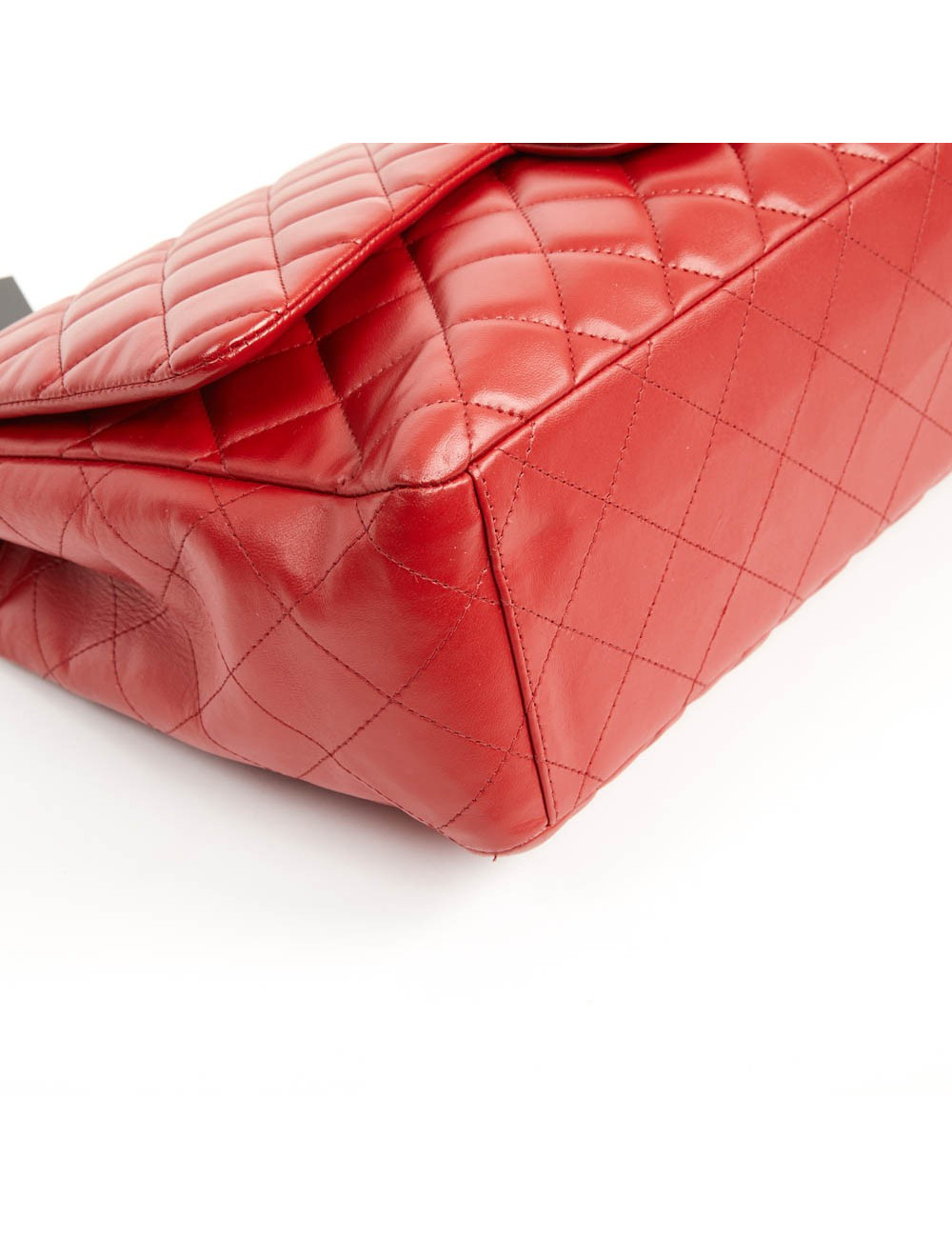 CHANEL Jumbo bag red lambskin leather