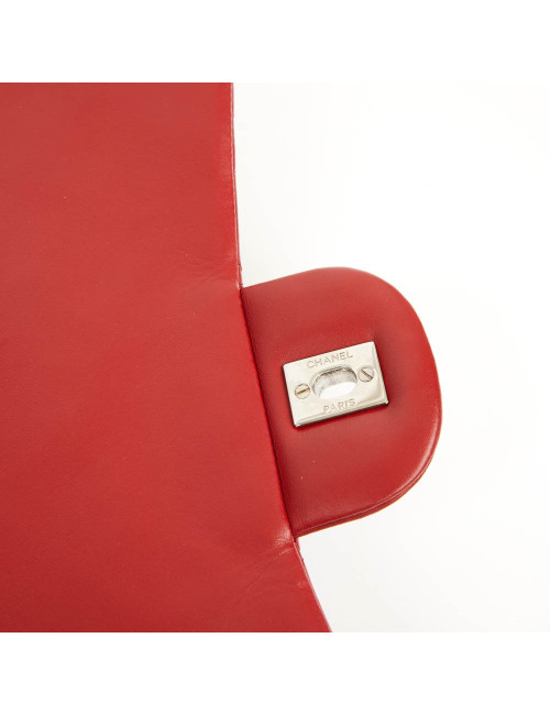 CHANEL Jumbo bag red lambskin leather