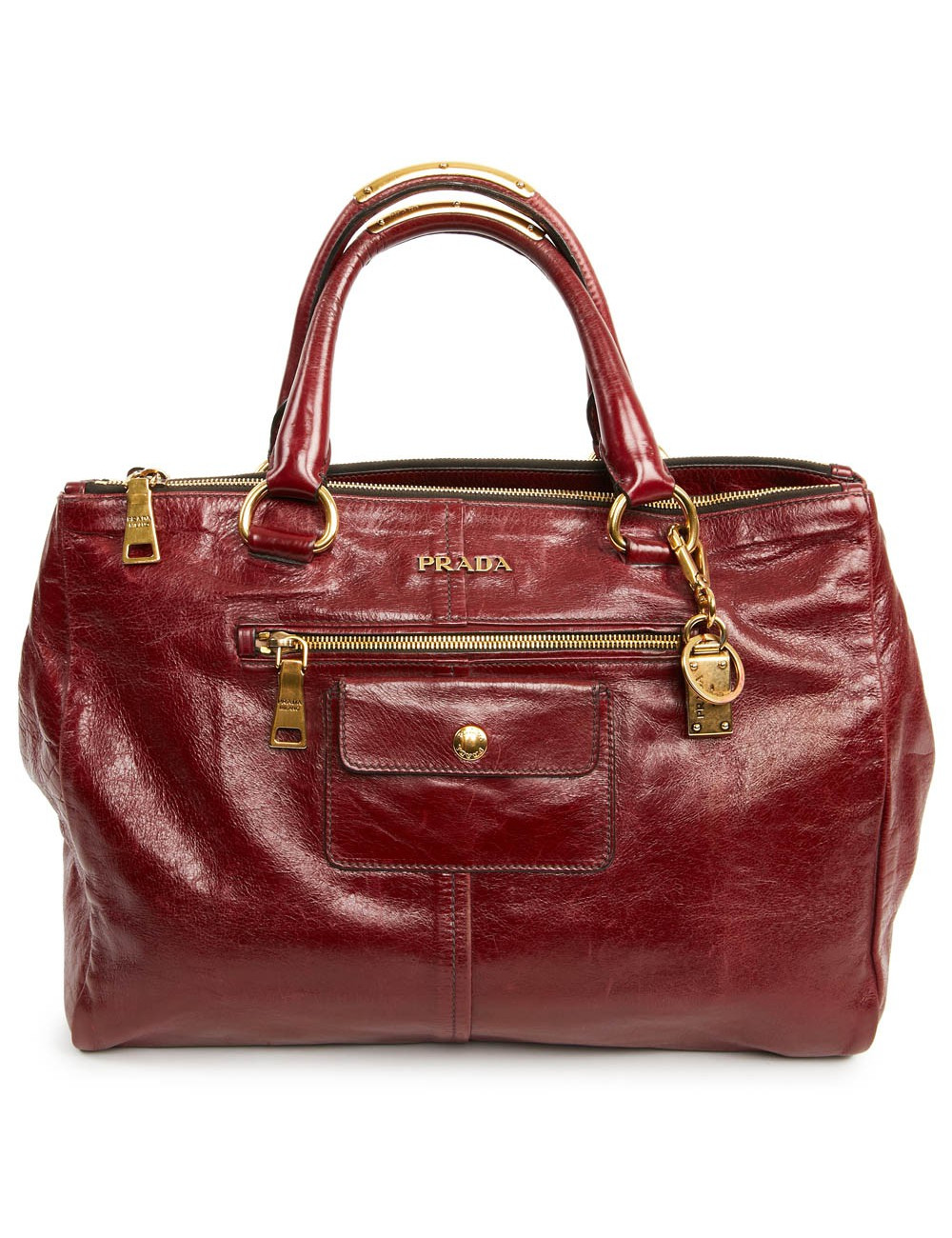 Sac PRADA cuir bordeaux