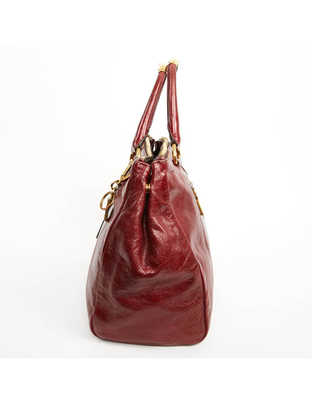 Sac PRADA cuir bordeaux