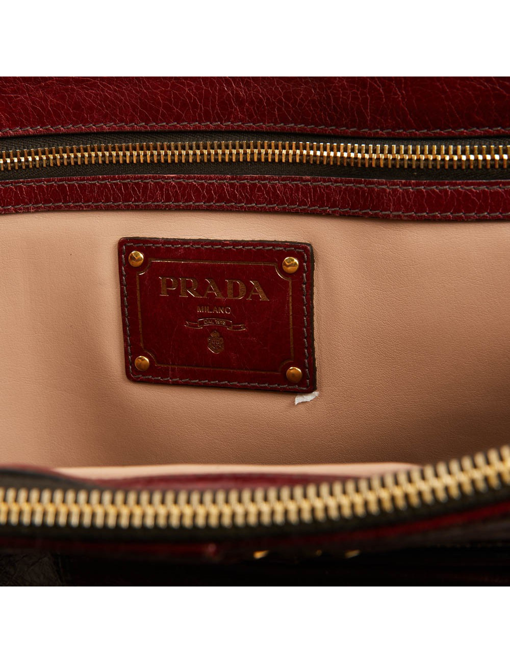 Sac PRADA cuir bordeaux