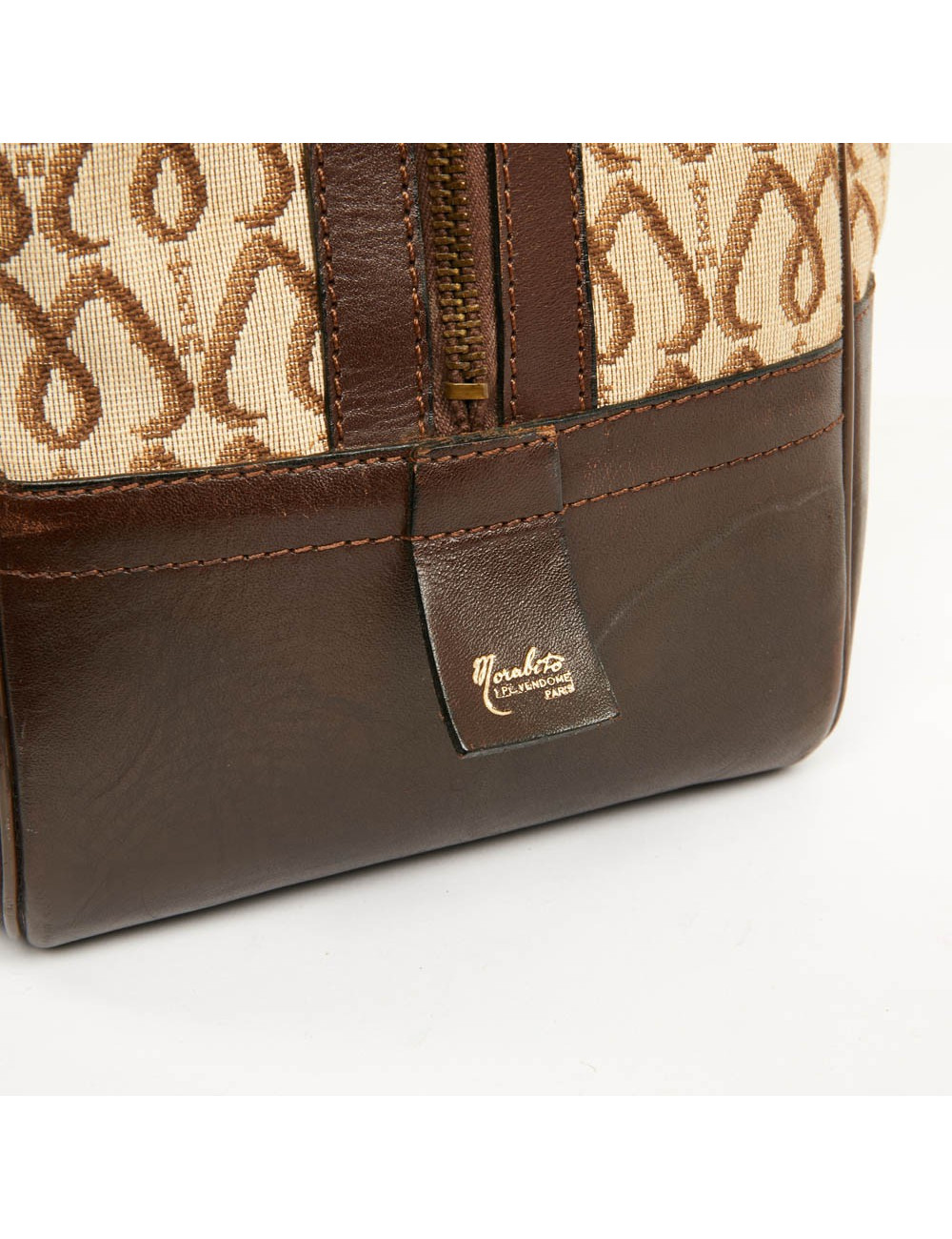 Cabas MORABITO toile et cuir Monogramme