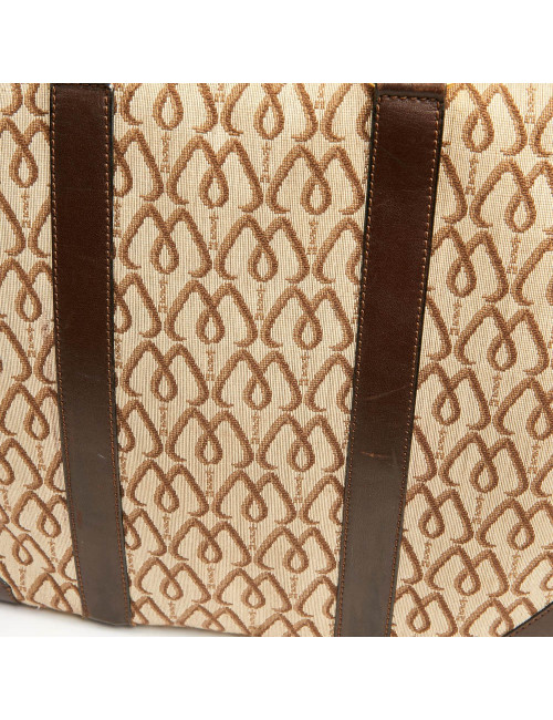 Cabas MORABITO toile et cuir Monogramme