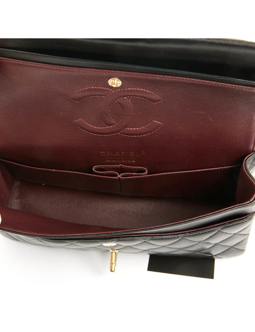 Timeless chanel cuir d'agneau noir 