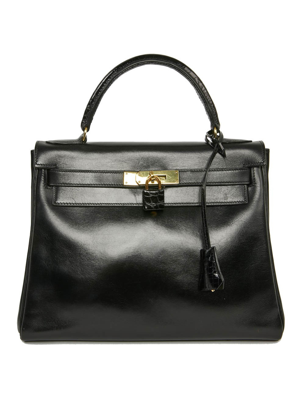 Kelly 32 HERMES cuir box et alligator