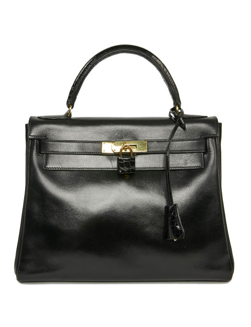 Kelly 32 HERMES cuir box et alligator