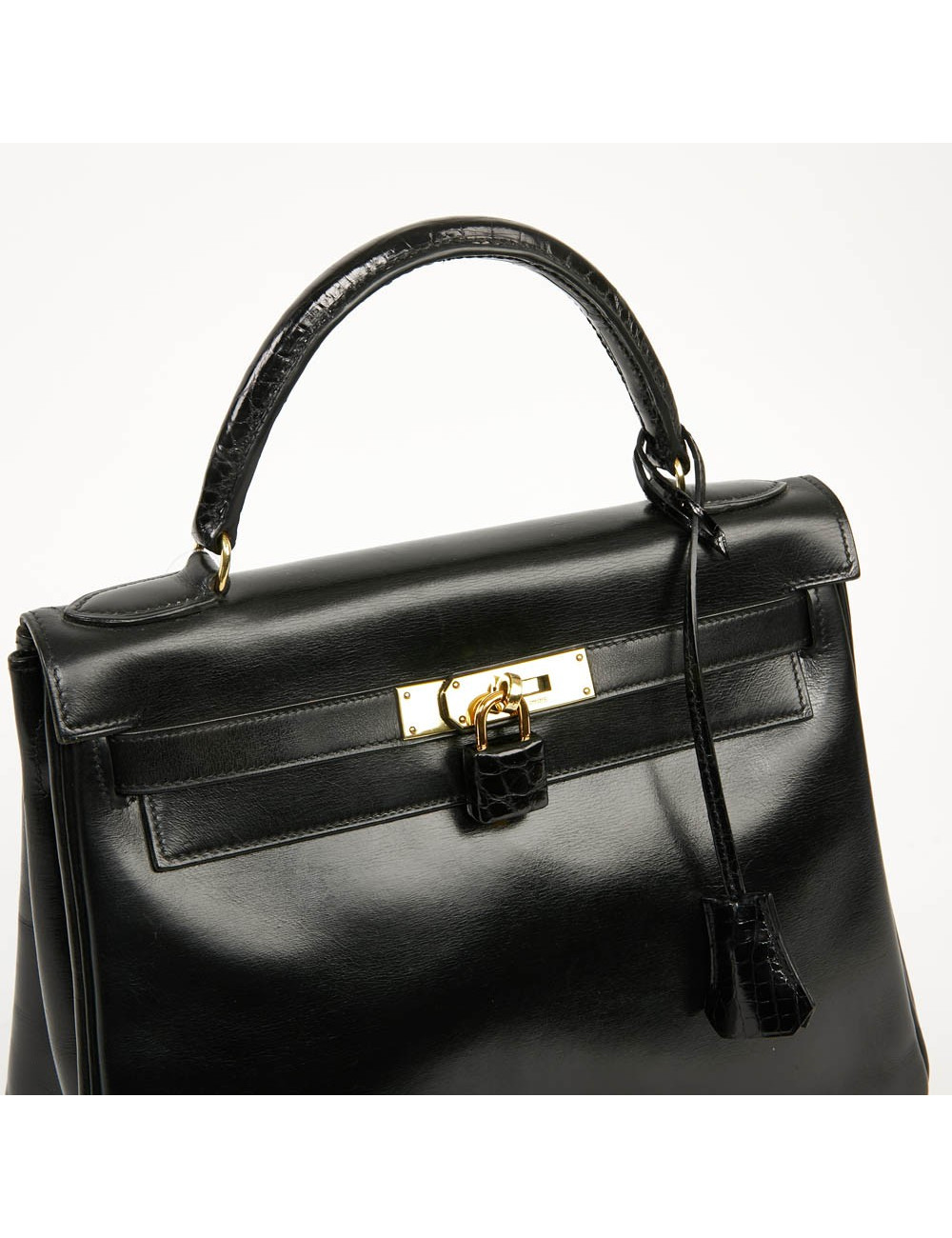 Kelly 32 HERMES cuir box et alligator