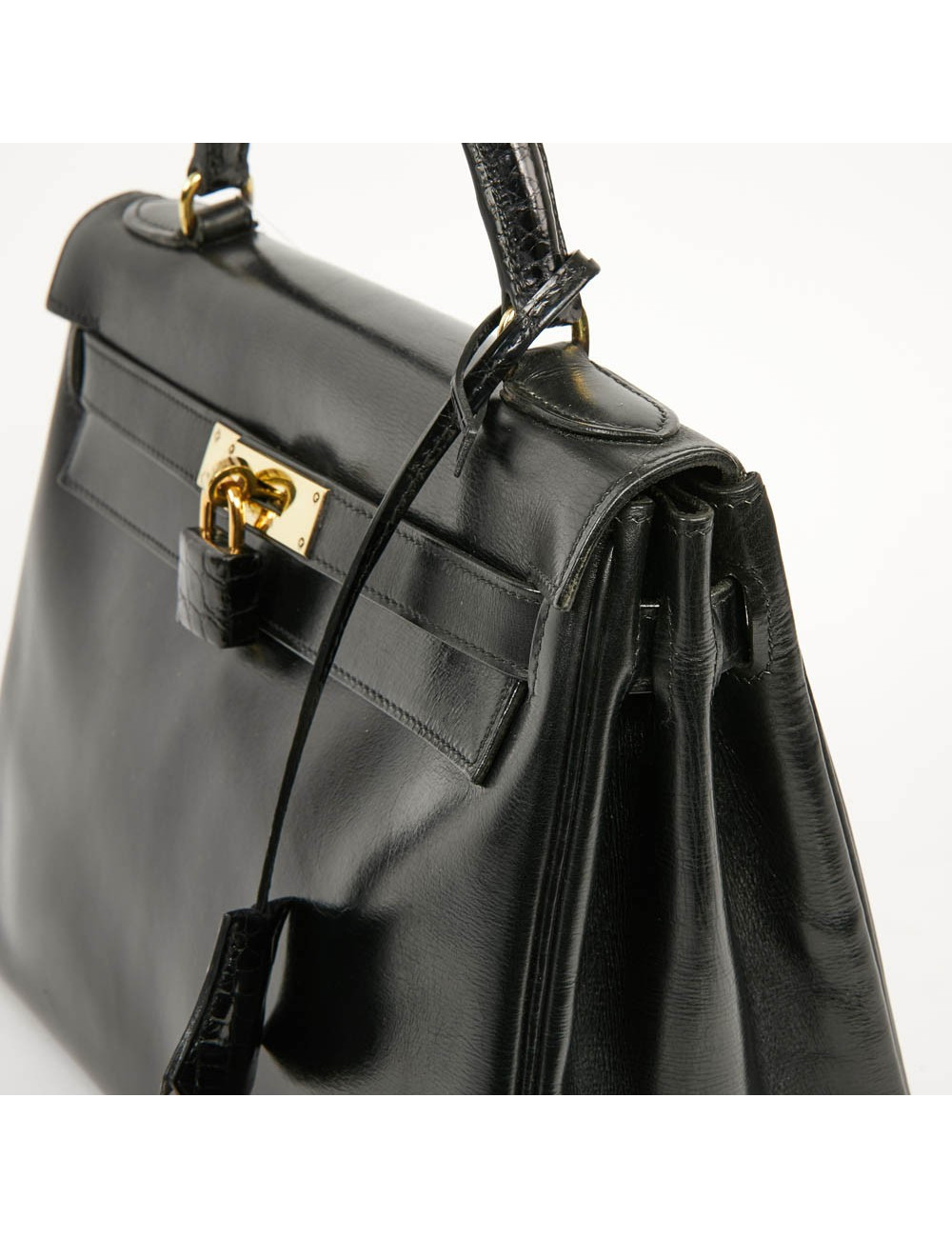 Kelly 32 HERMES cuir box et alligator